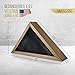HBCY Creations Flag Display Case for 5' x 9.5' American Veteran Burial Flag - Solid Weathered Light Wood Frame with Glass Front - Wall Mount or Standing Display