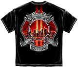 Firefighter T-Shirt Red Tribute High Honor Firefighter Black
