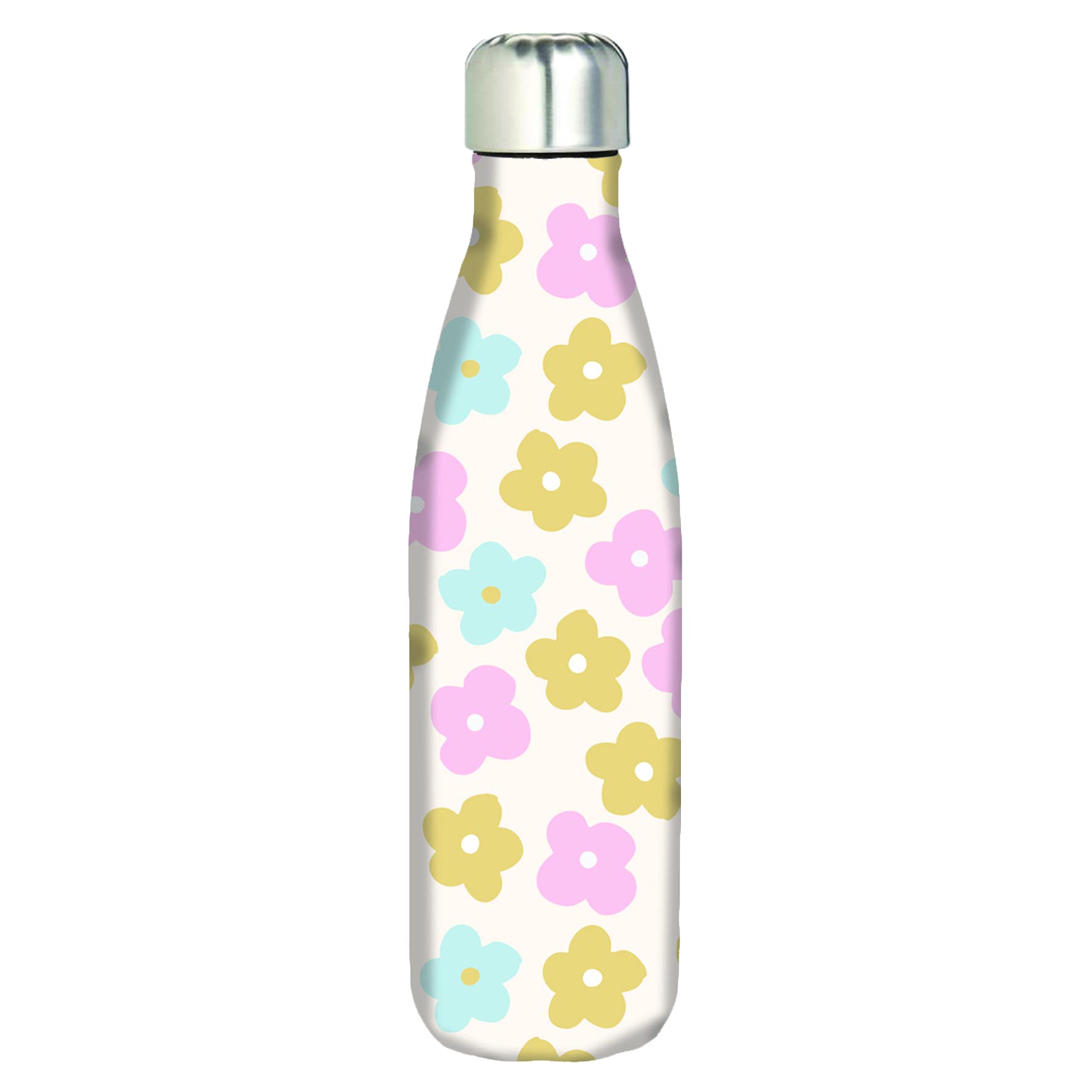Robert Frederick Pastel Flowers Hydration Bottle, Stainless Steel, 500 milliliters