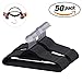IEOKE Velvet Hangers, Clothes Hangers Non Slip Coat Hangers Ultra Thin Space Saving with Heavy Duty 360 Swivel Hanger Hook - pack of 50