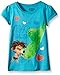 Disney Little Girls' Toddler The Good Dinosaur Dino Pals Puff Sleeve T-Shirt, Aqua Turquoise, 3T