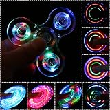 SCIONE Crystal White LED Light Up Fidget Spinner Toys for Kids Adults view 2