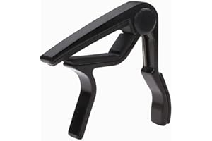 Professional Ukulele Capo - Black, Clamp & Clip for Soprano, Concert, Tenor & Baritone