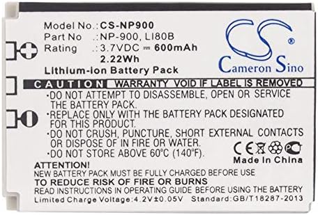 Ghpter Replacement Camera Batteries 600mAh/2.22Wh 3.7V Camera Battery For DM6331 (Color : Black, Size : 43.70 x 31.30 x 7.00mm)