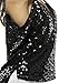 Tribear Women's Sexy Sequins Glossy Spaghetti Strap V Neck Camis Tops