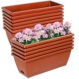 Lysjtsr 12Pcs 17Inches Rectangle Planter Box with