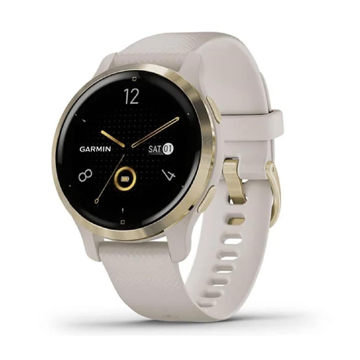 Garmin Venu 2S (40 mm), AMOLED GPS smaller sized Smartwatch with All-day Advanced Health and Fitness Features, Music Storage, Wellness Smartwatch with up to 10 days battery life, Light Sand