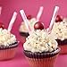 Outside the Box Papers Gold and Pink Stripe and Chevron Paper Straws 7.75 Inches 100 Pack Gold, Pink, White