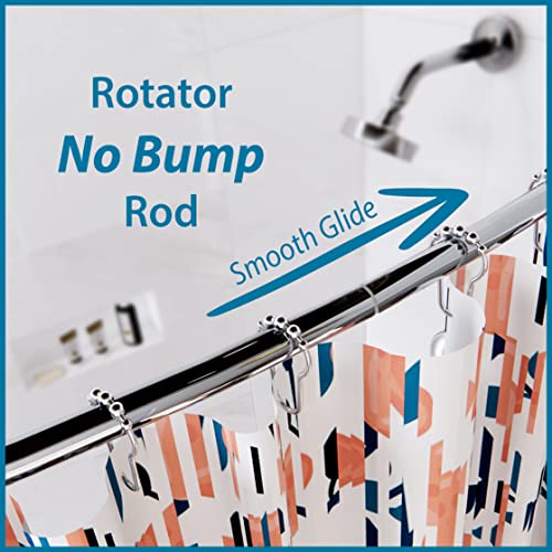 Curved Shower Curtain Rod Chrome Flips In and Out GREAT for Small