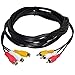 MXXGMYJ MagicW 15ft 3RCA Male to Female Audio Composite Extension Video Cable DVD AV TV UK 3RCA Audio Vedio Cable