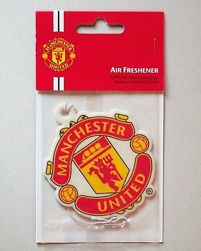 Partiesandgifts Official Manchester United FC Car Air Freshener - A Great Christmas, Birthday, Valentine, Anniversary Gift For Husbands, Fathers, Sons, Boyfriends, Friends And Any Avid Manchester United Football Club Fan Supporter