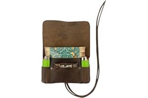 Hide & Drink, Tobacco Pouch, Smoking and Notebook Cover, Classic Case, Vintage Storage, Pipe Bag, Smoking Accessories, Full Grain Leather, Handmade, Bourbon Brown