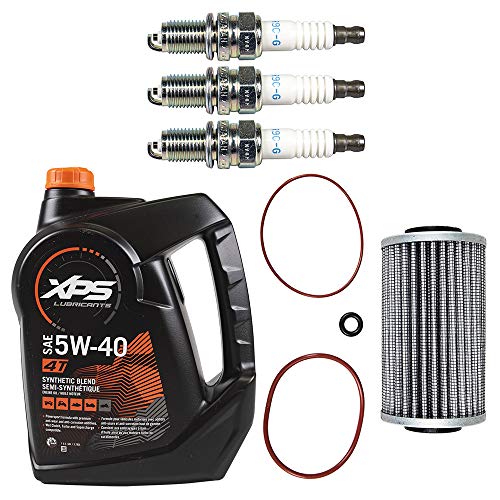 Sea Doo 300HP Oil Change Kit W/Filter O Rings & Spark Plugs RXPX RXTX