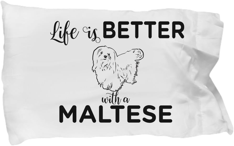 Maltese dog - Life Is Better With Maltese - Funny Maltese Pillow