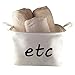 BasketsBinsBoxes White Canvas Cotton Storage Bin for Home Organization. Collapsible and perfect for use in Nurseries,Car Trunks,Shelves,Counter tops,Bathrooms or for Gifting!