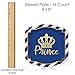 Big Dot of Happiness Royal Prince Charming with Gold Foil - Baby Shower or Birthday Party Dessert Plates (16 Count)