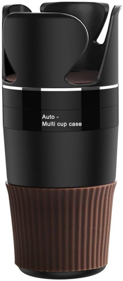 Adjustable Car Cup Holder,Malcam Multifunctional Rotary Drink Holder Vehicle Cell Phone Holder Auto Storage Box for Sunglass,Keys,Pen and Other Small Items(Black)