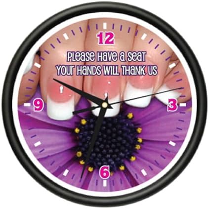 Amazon Com Nail Salon Wall Clock Tech Polish Manicurist Beauty
