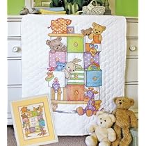Cross Stitch Baby Blanket Drawers Quilt Stamped