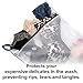Delicates Laundry Bags - Set of 4 High Quality Mesh Wash Bags for Lingerie and Laundry, 2 Large and 2 Small, Black and White.