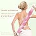 Back Scrubber Exfoliating Loofah ULG Long Loofah Exfoliator Shower Bathtub Body Sponge Scratcher with Natural Luffa for Men and Women for Back Acne Pack of 2 Piece Beige and Pink