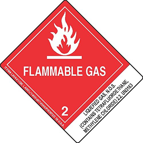 GC Labels-L304P3023, Liquefied Gas, N.O.S.(Contains Tetrafluoroethane, Methylene Chloride) 2.2, UN31