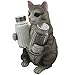 Gray Kitty Cat Glass Salt and Pepper Shakers with Holder Sculpture in Pet Figurines & Statues and Decorative Kitten Bar or Dining Room Table Decor Gifts for Pet Owners