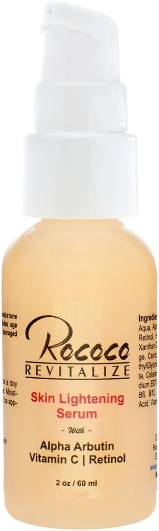 RococoLife Skin Lightening Serum with Alpha Arbutin Vitamin C Retinol - 2oz