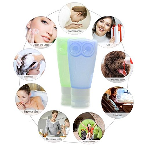Travel Bottles Leak Proof Travel Toiletry Bottles set of 4 pack For All Liquid Toiletries Containers with TSA Approved Bag Travel Size toiletries Silicone