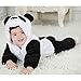 Eden Babe Romper for baby girl boy Winter Flannel Panda Onesie Outfits Suit Unisex-baby (70cm(for ages 3-6months))