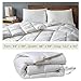 White Cotton Comforter King Size, Cotton duvet for Cooling, Down Alternative Fill Quilted Duvet Insert, Fluffy, Warm, Soft & Hypoallergenic, Medium Weight for All Season Soft Quilted Down Alternative