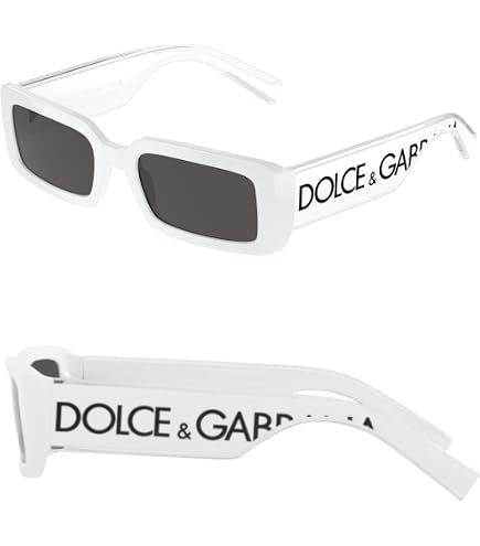 Amazon.com: Dolce & Gabbana DG 6184 331287 White Plastic Square