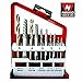20pc. Broken Bolt Stud & Screw Extractor Solid Cobalt Left Handed Drill Bit Set