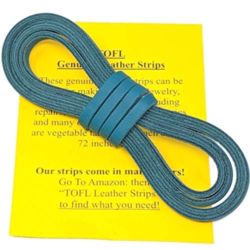 Leather Cord and Lacing, Straps 1/4 x 72 inches for Baseball Gloves and Softball Mitts Laces or Craft Projects (Teal)