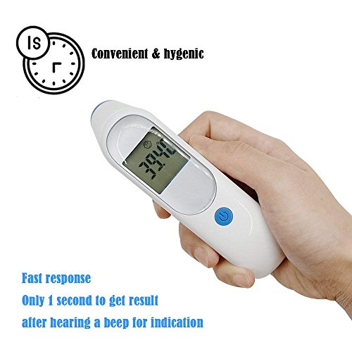 Hermano Infrared Baby Forehead Thermometer Digital Medical Infrared Fever Thermometer for Baby,Kids and Adults with Fever Indicator FDA and CE Approved