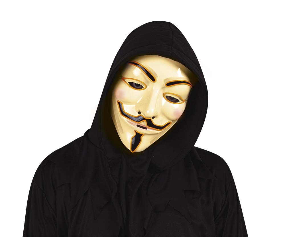 Rubie´s Máscara Anonymous Con Luz More Expensive, Multicolor, Std