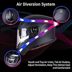 Bluetooth Flip Up Motorcycle Helmet for Women and