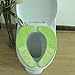 Sinland Paste-type Portable and Washable Toilet Seat Warmer Toilet Seat Cover Cushion Pads (Blue+Green+Light Brown) 15.7inchx3.1inch