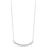 925 Sterling Silver Gemstone Necklace for Women - Beaded Bar Necklaces for Women Silver - Birthstone Necklace - Statement Necklace for Women - Gemstone Jewelry for Women