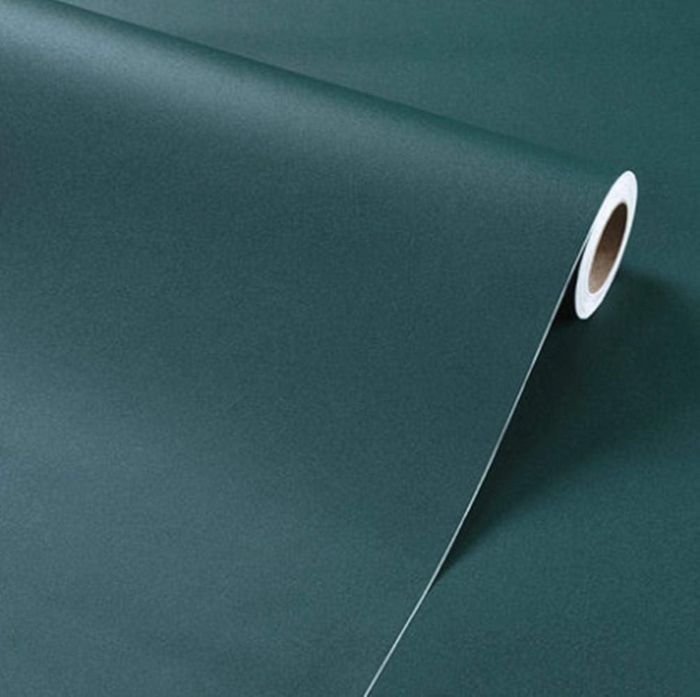 Amao Dark Green Modern Wallpaper Peel and Stick Paper for Shelf Liner Wall Decor Livingroom Background 15.7''x79''