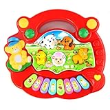 Dreaman New Useful Popular Baby Kid Animal Farm Piano Music Toy Developmental Red