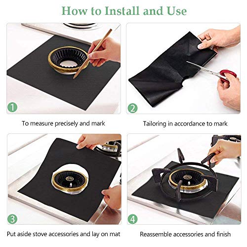 5 Burner+Protectors+Thickness+Reusable+Non+Stick