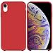 Anuck Case for iPhone XR Case 6.1 inch, Anti-Slip Liquid Silicone Gel Rubber Bumper Case with Soft Microfiber Lining Cushion Slim Hard Shell Shockproof Protective Case Cover - Red
