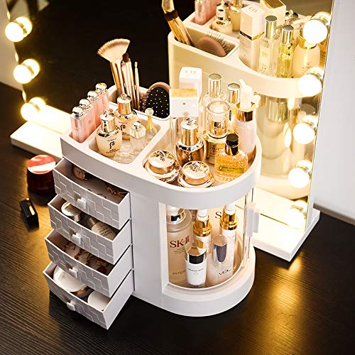 Makeup Organizer Cosmetic Storage Boxes with 4 Drawers,Beauty Products and Skin Care Products Displa