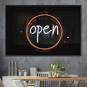 signwin Framed Canvas Wall Art Illuminated Words 3D...