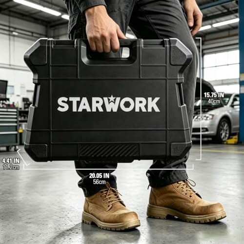 STARWORK True MechanicTM 314-Piece Mechanics Tool Set and Socket Set, Professional Metric Set