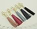 Womens's Leather Tassel Charm Women Handbag Wallet Accessories Key Rings