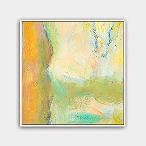 Framed Canvas Wall Art Abstract Color Painting Canvas Prints Home Artwork Decoration for Living Room,Bedroom - 16x16 inches