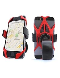 Bandas de seguridad de silicona para teléfono celular Monte, nalakuvara Soporte de manubrio de Mountain & Cuna Universal Tether, bicicleta soporte para teléfonos, sólo 4 Pcs Band (2 Negro & 2 Rojo)