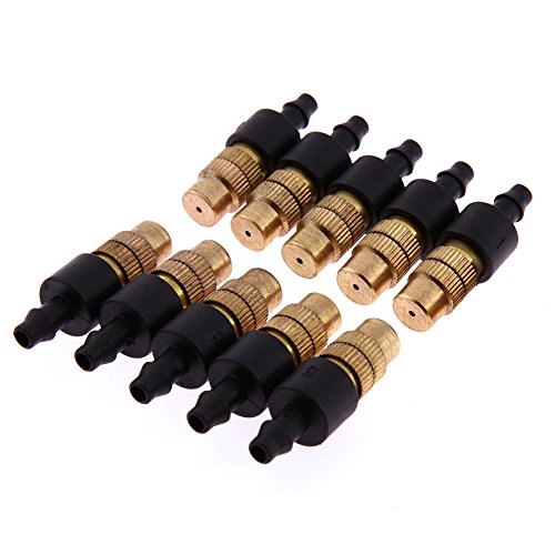 Crazy-Store Outdoor Summer Cooling System Garden Humidification Sprayer System Backyard Irrigation System Pets Heat Reduction Landscape Accessories 5m Soft Water Pipe + 10 Copper Nozzles Set - Thumbnail 5